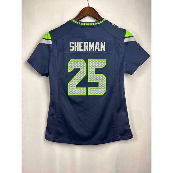 Women’s NIKE NFL Medium Seahawks #25 Sherman Jersey - Picture 3 of 7